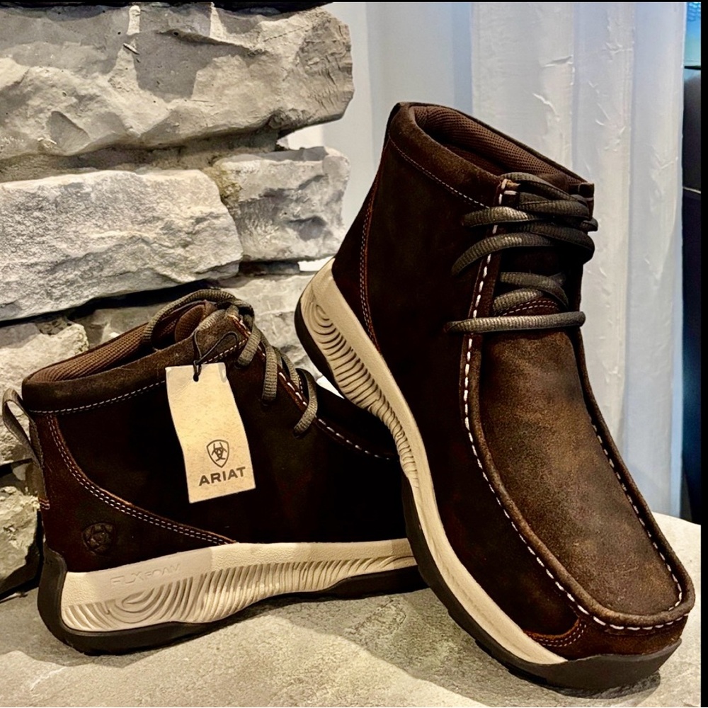 Ariat Spitfire All-Terrain Western Brown,leather Duratread sole,FLX Foam midsole
